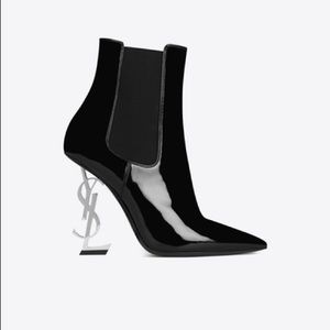 Opyum Patent Booties with Monogram YSL